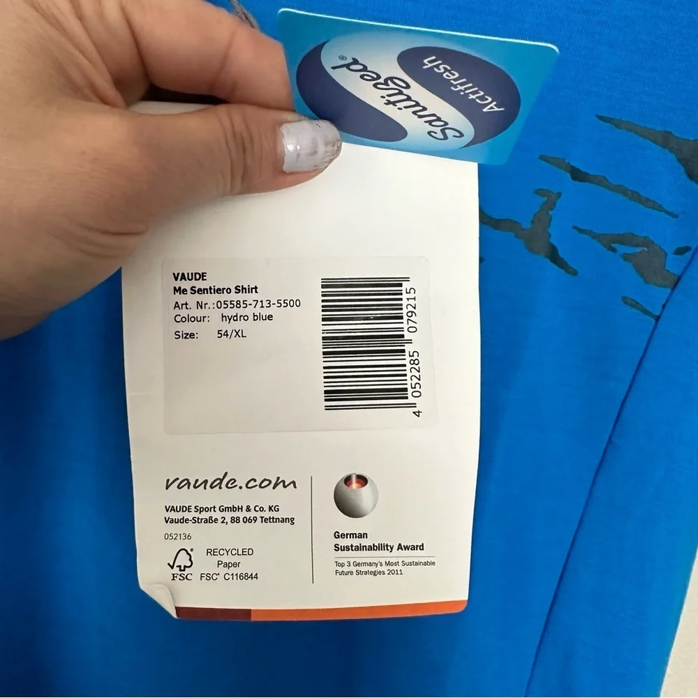 NWT Vaude Me Sentiero jersey Hydro blue - Picture 4 of 8